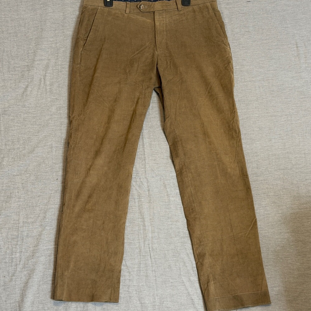 Lauren Ralph Lauren Men Corduroy Pants Tan Straight Leg